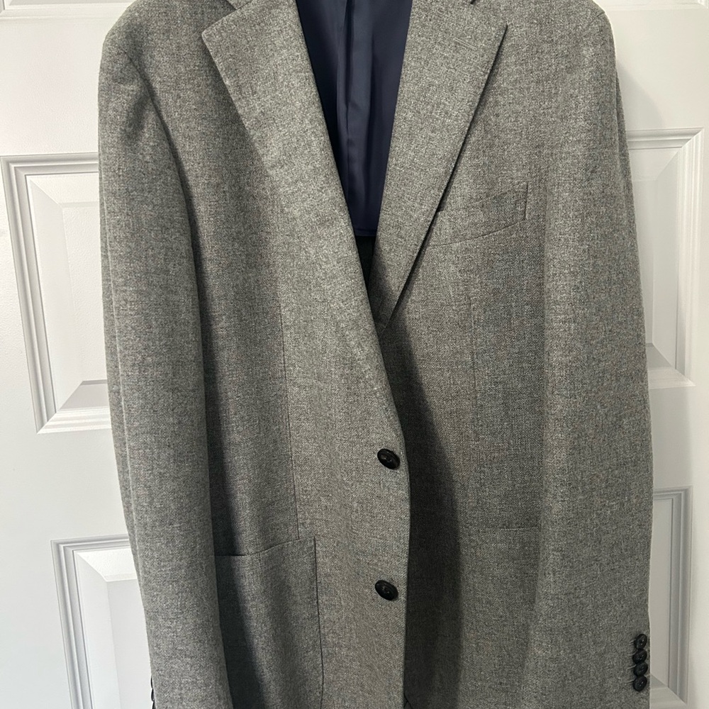 Suitsupply 100% Wool Gray Sport Coat with Notched Lapel